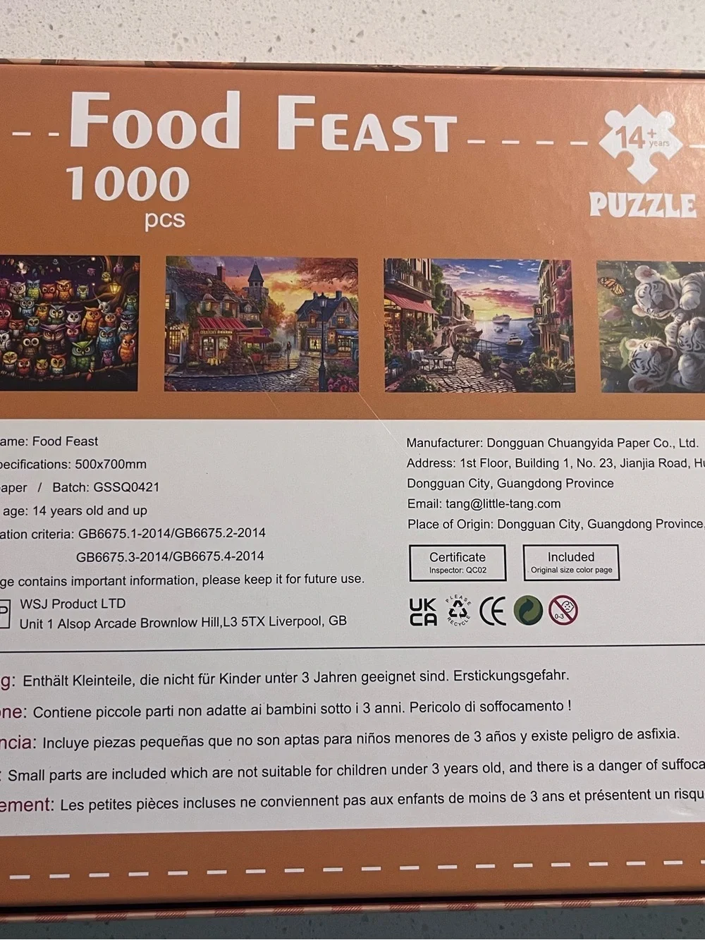 Food Feast 1,000 piece puzzle